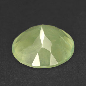 Prehnita verde natural de 5,39 ct, transparente, transparente / translúcido