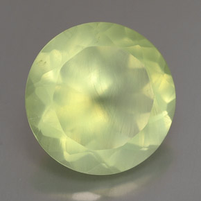 Prehnita verde natural de 5,64 ct, transparente, transparente / translúcido