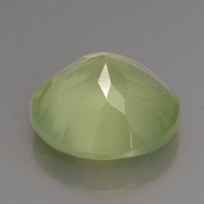 Prehnita verde natural de 6,02 ct, corte redondo, transparente