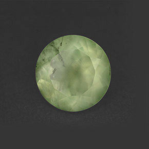 Prehnita verde natural de 5,83 ct, transparente, transparente / translúcido
