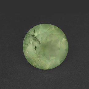 Prehnita verde natural de 5,83 ct, transparente, transparente / translúcido
