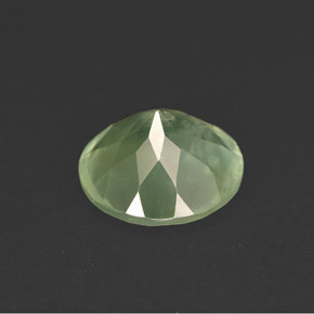 Prehnita verde natural de 5,83 ct, transparente, transparente / translúcido