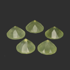 Gemas de prehnita verde natural de  ct, transparente, transparente / translúcido