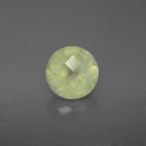 Prehnita verde natural de 1,94 ct, transparente, transparente / translúcido