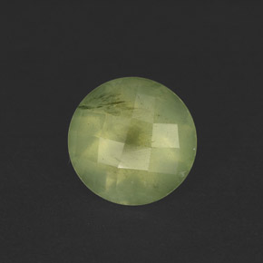 Prehnita verde natural de 1,99 ct, transparente, transparente / translúcido