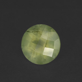 Prehnita verde natural de 1,99 ct, transparente, transparente / translúcido