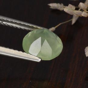 Prehnita verde natural de 1,91 ct, corte redondo, translúcido