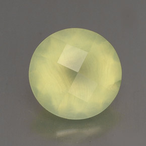 Prehnita verde natural de 1,77 ct, transparente, transparente / translúcido