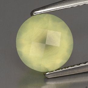 Prehnita verde natural de 1,77 ct, transparente, transparente / translúcido