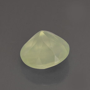 Prehnita verde natural de 1,85 ct, corte redondo, transparente