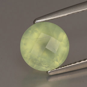 Prehnita verde natural de 1,94 ct, transparente, transparente / translúcido