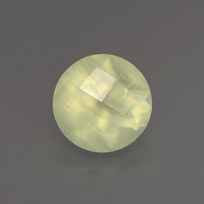 Prehnita verde natural de 1,86 ct, transparente, transparente / translúcido