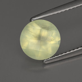 Prehnita verde natural de 1,86 ct, transparente, transparente / translúcido