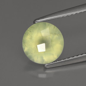 Prehnita verde natural de 1,87 ct, transparente, transparente / translúcido