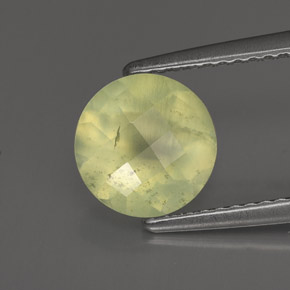 Prehnita verde natural de 1,91 ct, transparente, transparente / translúcido