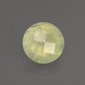 Prehnita verde natural de 1,89 ct, transparente, transparente / translúcido
