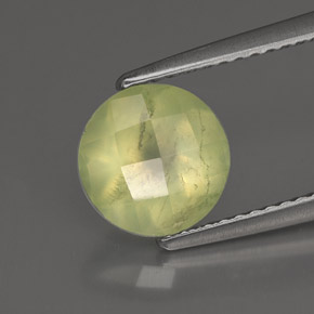 Prehnita verde natural de 1,91 ct, transparente, transparente / translúcido