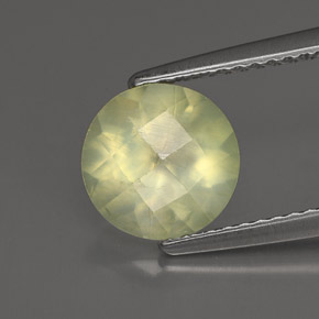 Prehnite Verde natural de 1.80 ct, Transparente, Transparente / Translúcido