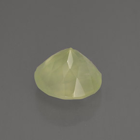Prehnita verde natural de 1,93 ct, corte redondo, transparente