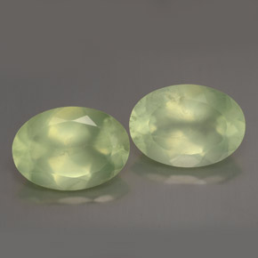 Gemas de prehnita verde natural de  ct, transparente, transparente / translúcido