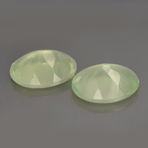 Gemas de prehnita verde natural de  ct, transparente, transparente / translúcido