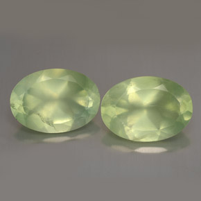 Gemas de prehnita verde natural de  ct, transparente, transparente / translúcido