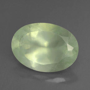 Prehnita verde natural de 5,61 ct, transparente, transparente / translúcido