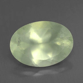 Prehnita verde natural de 5,61 ct, transparente, transparente / translúcido