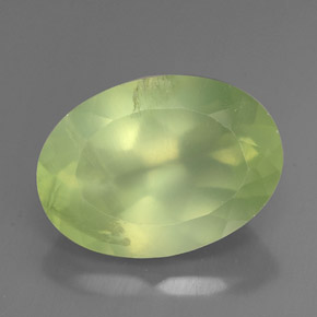 Prehnita verde natural de 6,17 ct, transparente, transparente / translúcido
