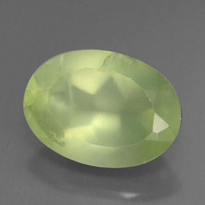 Prehnita verde natural de 6,17 ct, transparente, transparente / translúcido
