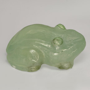 Prehnita verde natural de 20,35 ct, transparente, transparente / translúcido