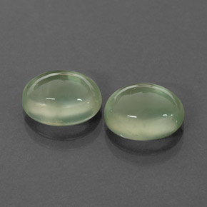 Gemas de prehnita verde natural de  ct, transparente, transparente / translúcido