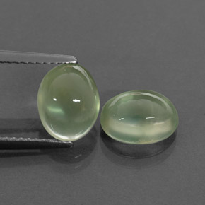 Gemas de prehnita verde natural de  ct, transparente, transparente / translúcido