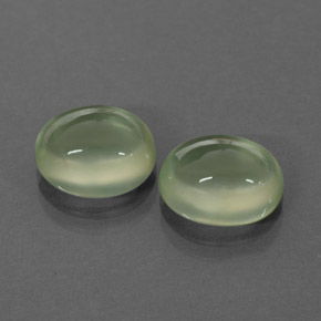 Gemas de prehnita verde natural de  ct, transparente, transparente / translúcido