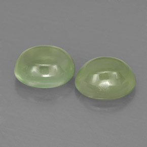 Gemas de prehnita verde natural de  ct, transparente, transparente / translúcido