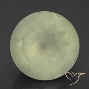 9.06ct Natural Olive Green  Prehnite, Redondo, Translúcido