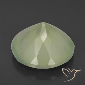Prehnite Olive Green  natural de 9.06 ct, Redondo, Translúcido