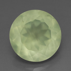 Prehnita verde natural de 5,88 ct, transparente, transparente / translúcido
