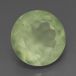 Prehnita verde natural de 5,88 ct, transparente, transparente / translúcido
