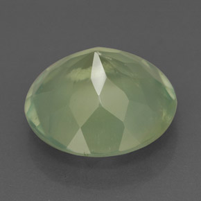 Prehnita verde natural de 5,88 ct, transparente, transparente / translúcido