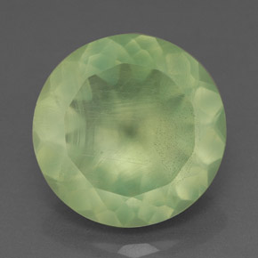 Prehnita verde natural de 5,66 ct, transparente, transparente / translúcido