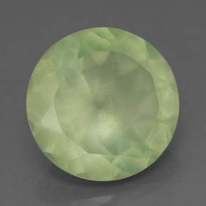 Prehnita verde natural de 5,66 ct, transparente, transparente / translúcido