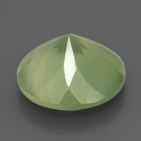Prehnita verde natural de 5,66 ct, transparente, transparente / translúcido