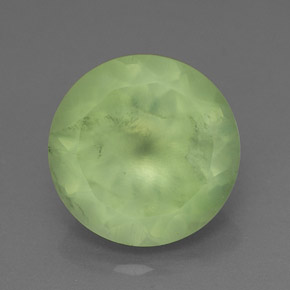 Prehnita verde natural de 5,72 ct, transparente, transparente / translúcido