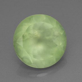 Prehnita verde natural de 5,72 ct, transparente, transparente / translúcido