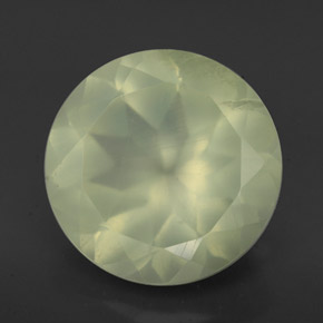 Prehnita verde natural de 5,62 ct, transparente, transparente / translúcido