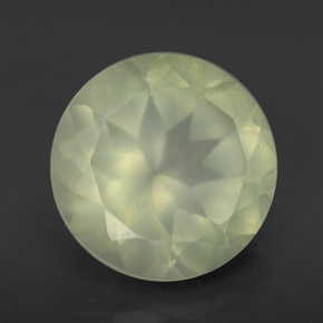 Prehnita verde natural de 5,62 ct, transparente, transparente / translúcido