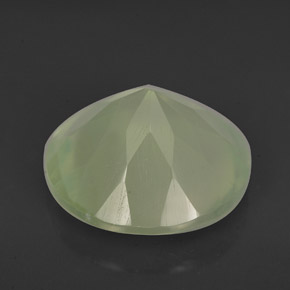 Prehnita verde natural de 5,62 ct, transparente, transparente / translúcido
