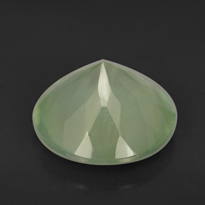Prehnita verde natural de 5,47 ct, corte redondo, translúcido