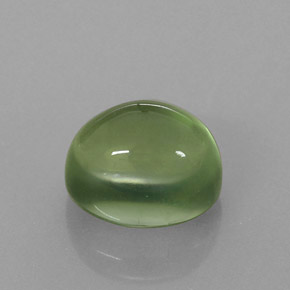 Prehnita verde natural de 2,58 ct, corte óvalo, translúcido